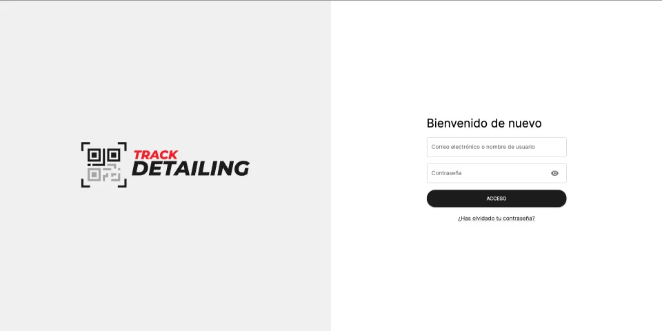 Acceso al sistema operativo Track Detailing